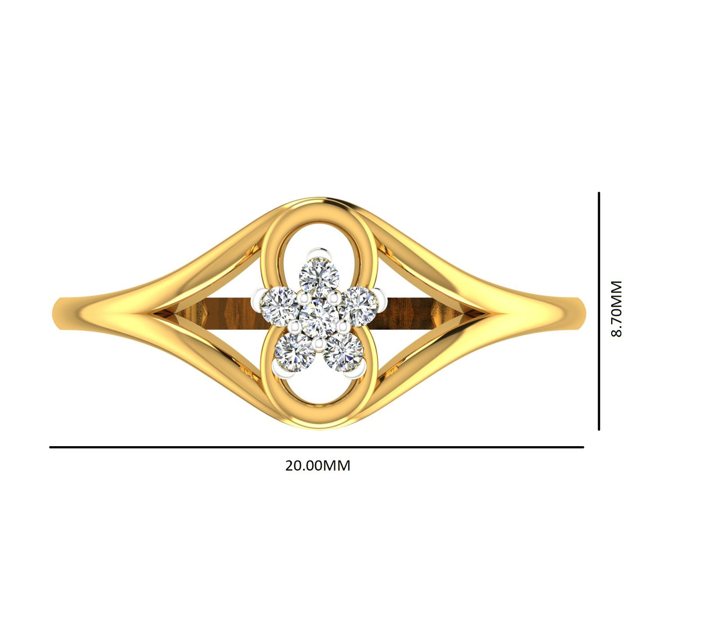 Aura Petal Gold Ring