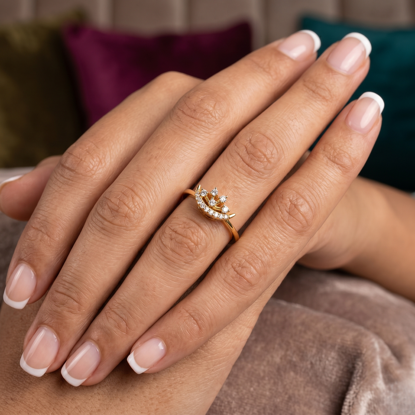 Royal Crown Tiara Diamond Ring