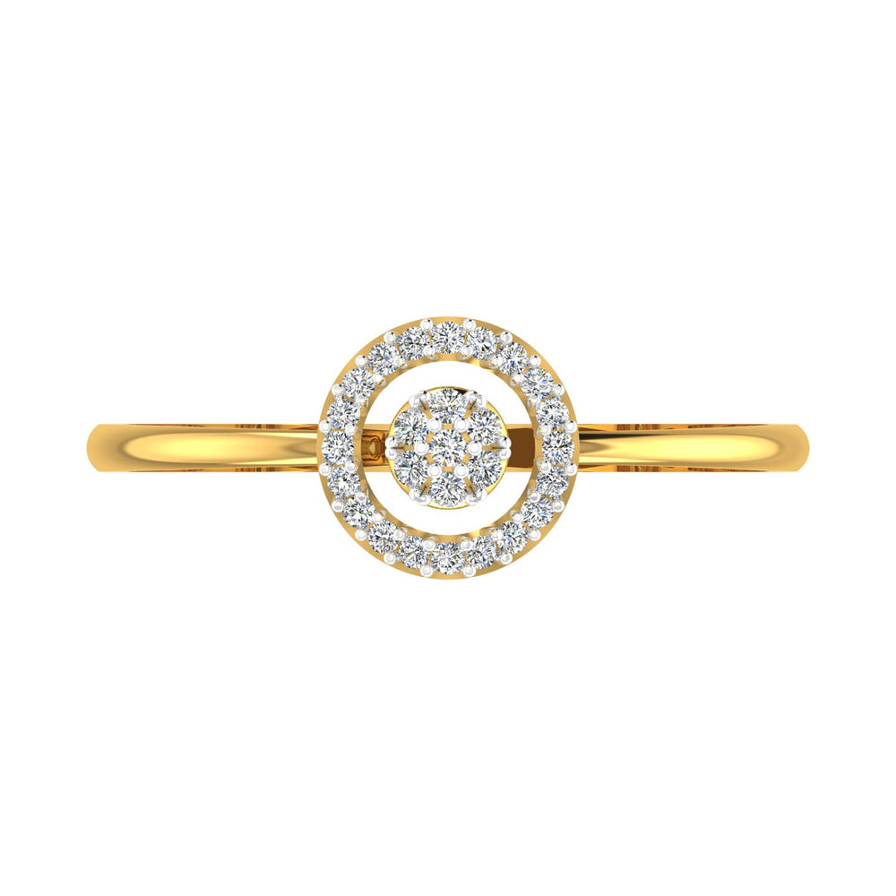 Concentric Glow Diamond Halo Ring