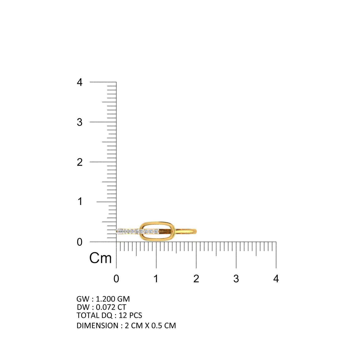 Interlocking Paperclip Diamond Ring