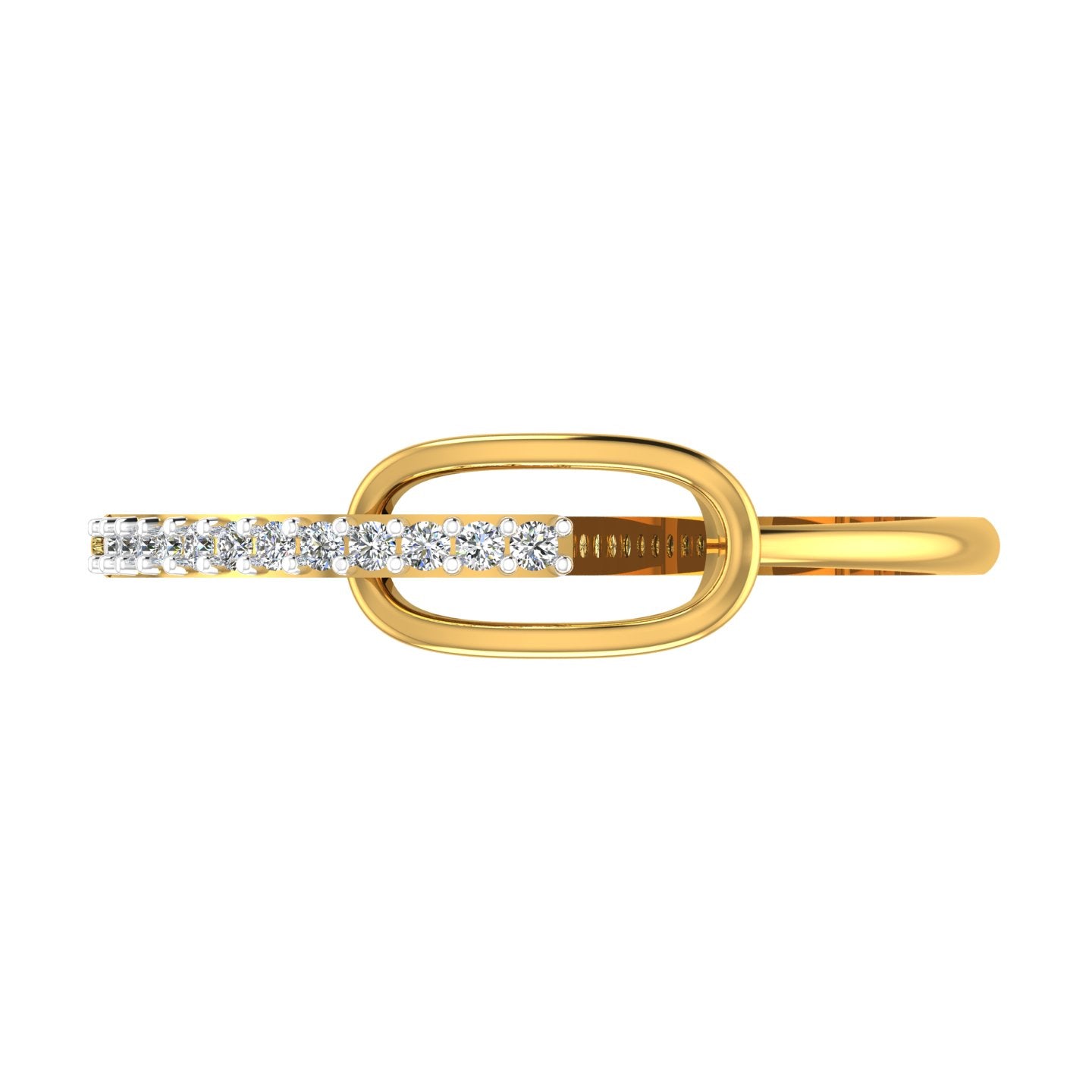 Interlocking Paperclip Diamond Ring