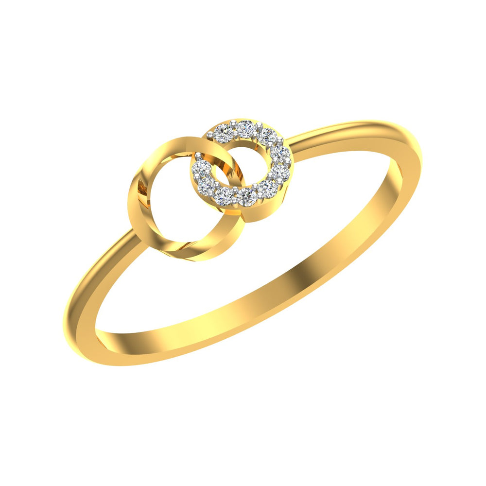 Dual Orbit Gold & Diamond Ring