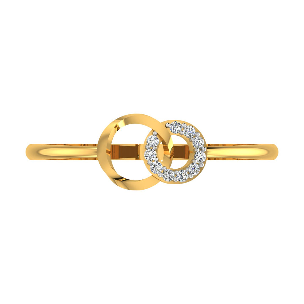 Dual Orbit Gold & Diamond Ring