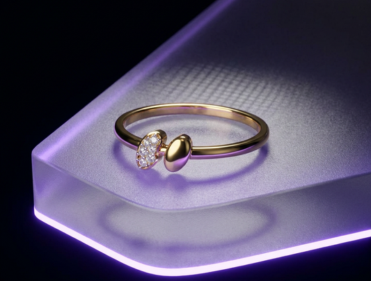 Dual Oval Bypass Diamond Ring