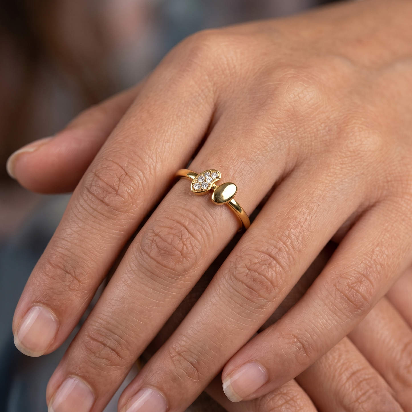 Dual Oval Bypass Diamond Ring