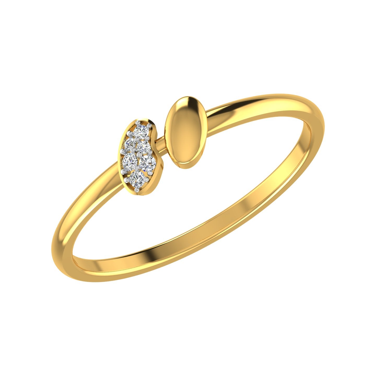 Dual Oval Bypass Diamond Ring