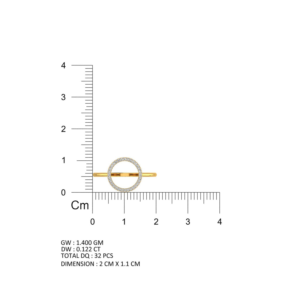 Cosmic Orbit Open Halo Diamond Ring