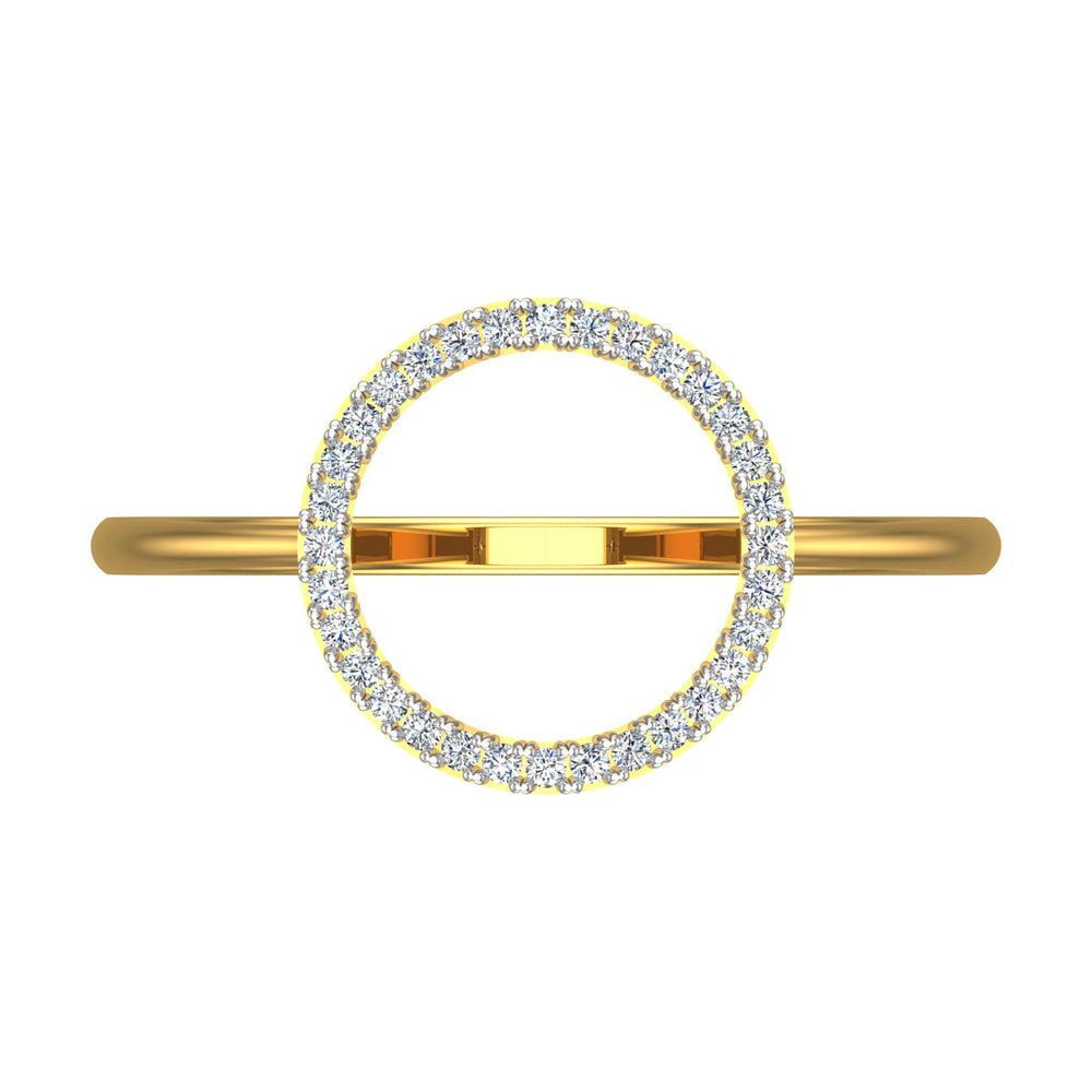 Cosmic Orbit Open Halo Diamond Ring