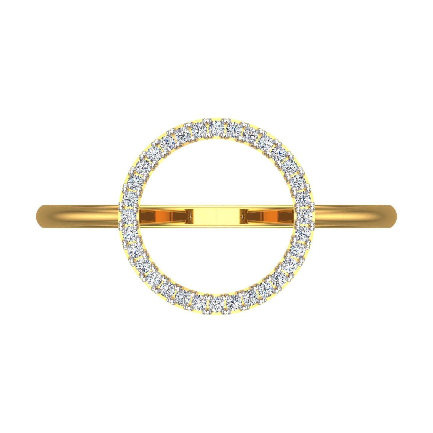 Cosmic Orbit Open Halo Diamond Ring