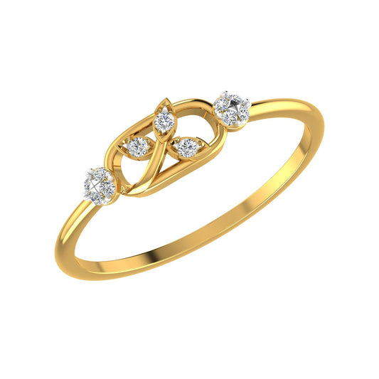Trilogy Clover Halo Diamond Ring