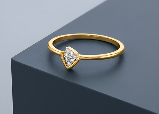 Chevron Triangle Stackable Diamond Ring