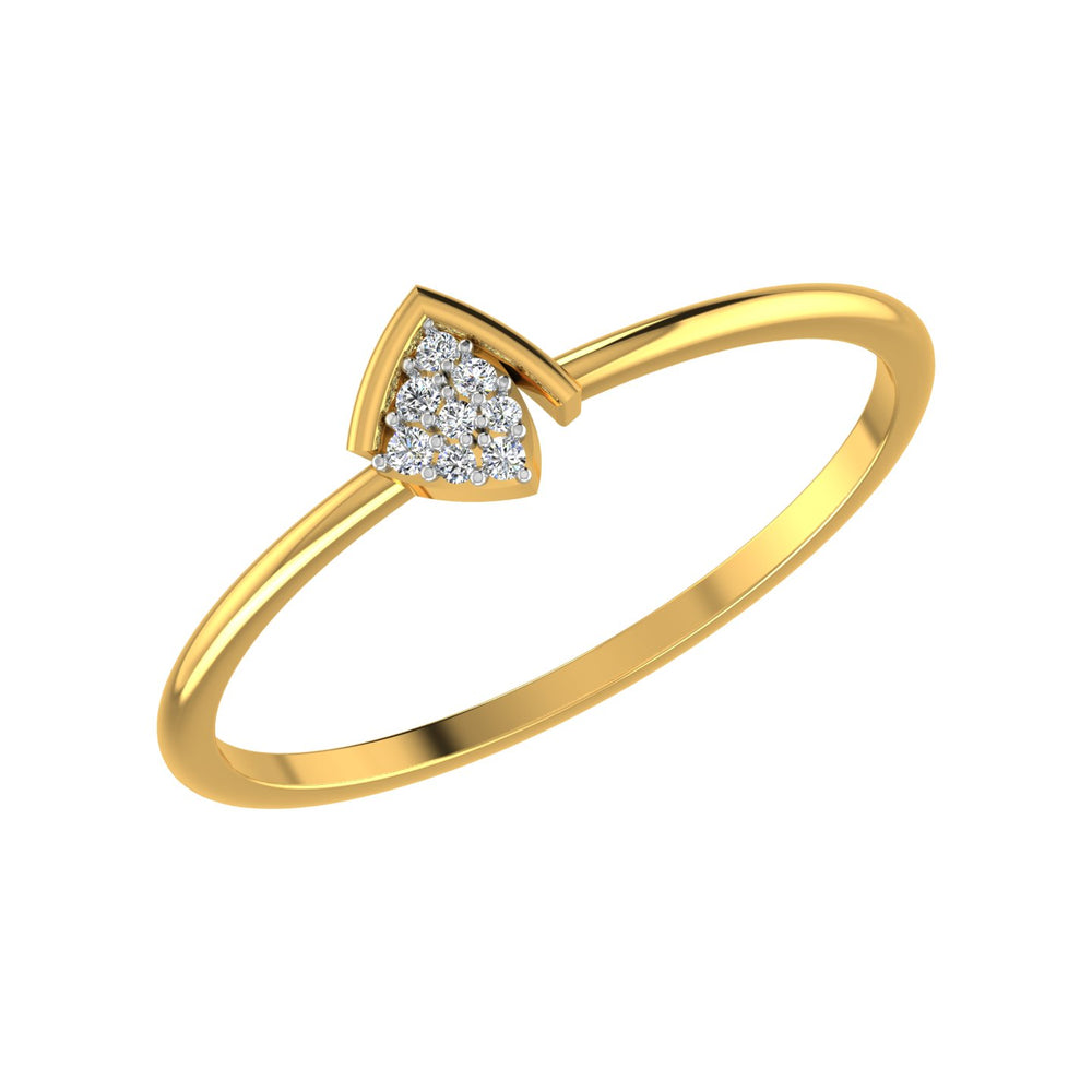 Chevron Triangle Stackable Diamond Ring