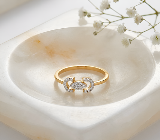 Marquise Infinity Link Diamond Ring