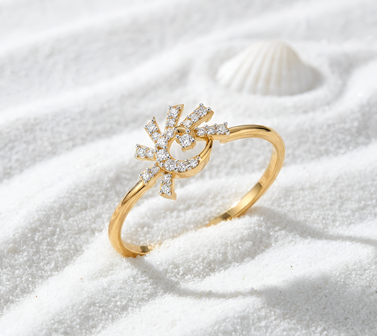 Celestial Sunburst Diamond Ring