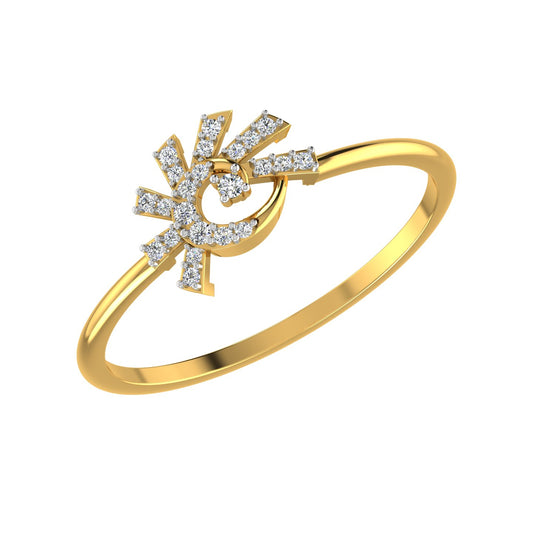 Celestial Sunburst Diamond Ring