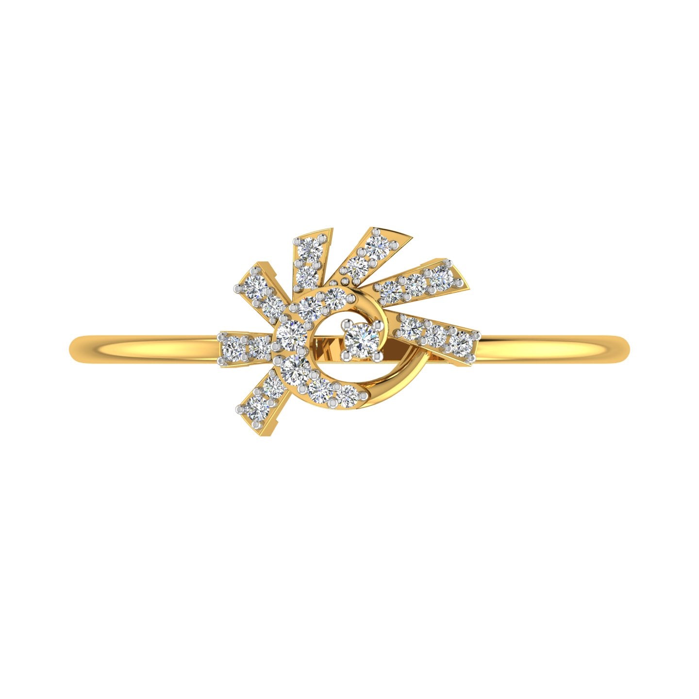 Celestial Sunburst Diamond Ring