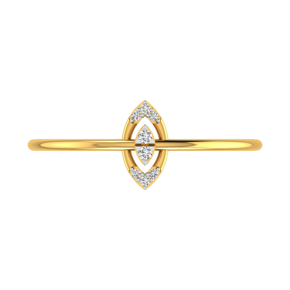 Marquise Leaf Cluster Bypass Diamond Ring
