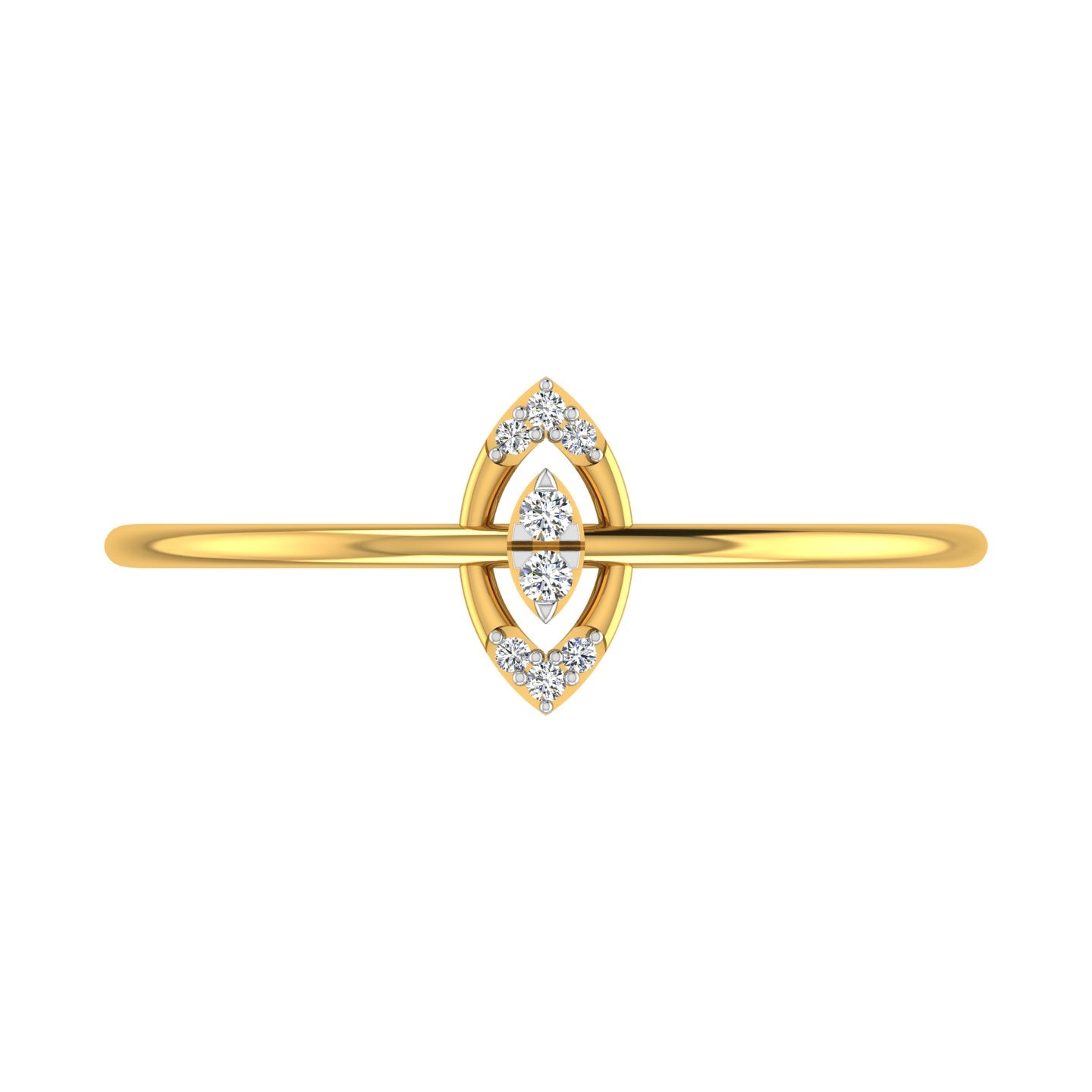 Marquise Leaf Cluster Bypass Diamond Ring