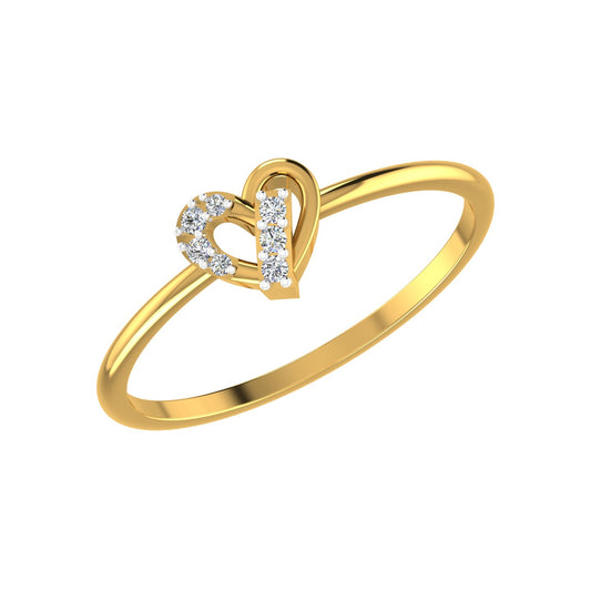 Linear Love Gold & Diamond Ring