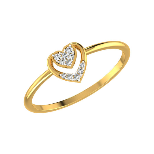 Concentric Heart Infinite Promise Diamond Ring