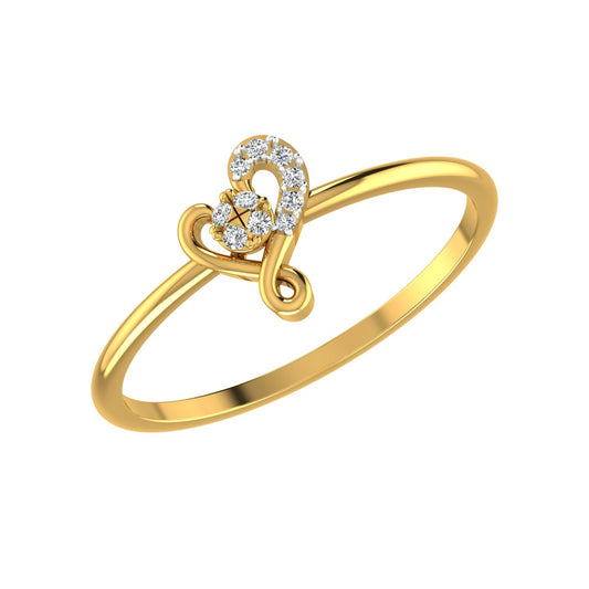 Swaying Heart Bouquet Diamond Ring