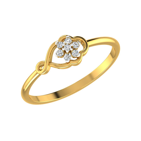 Infinity Floret Halo Diamond Ring