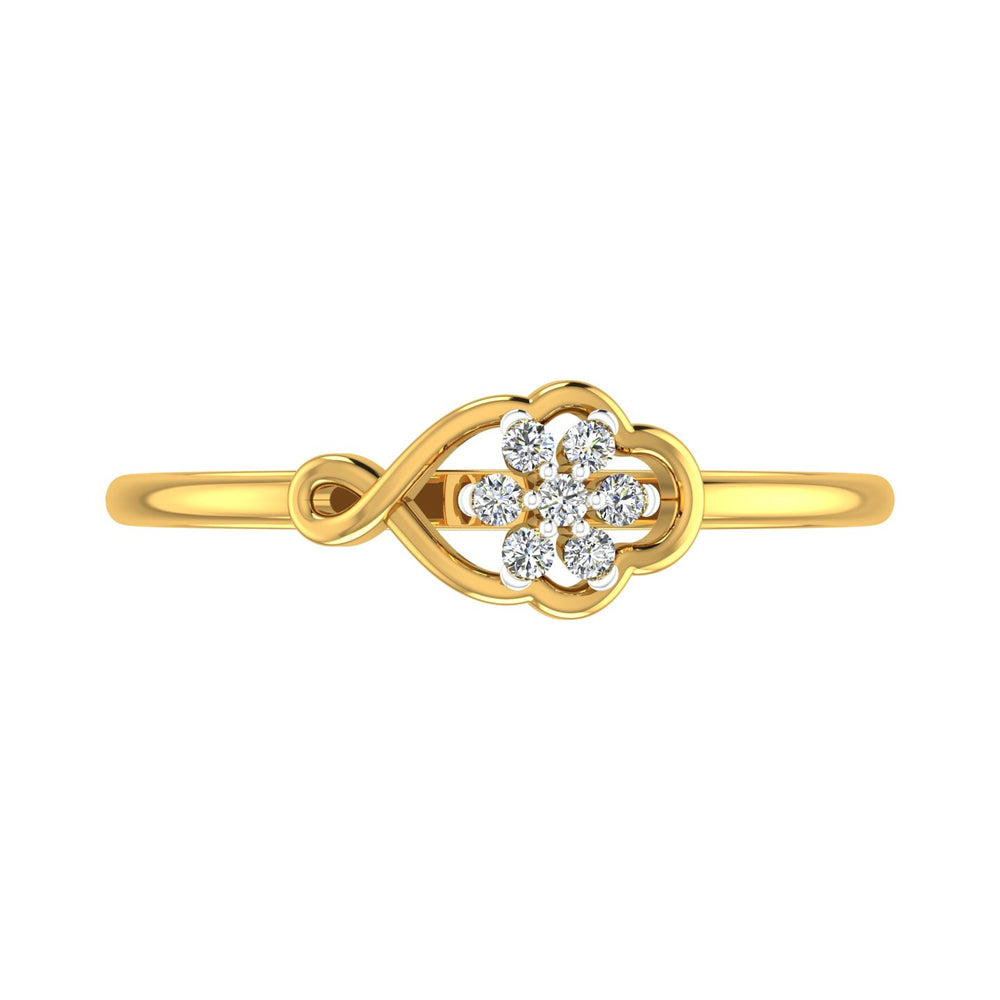 Infinity Floret Halo Diamond Ring