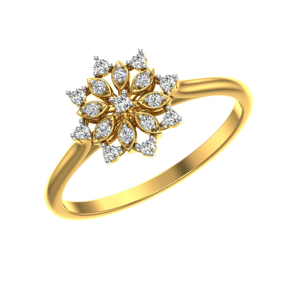 Snowflake Bloom Diamond Ring