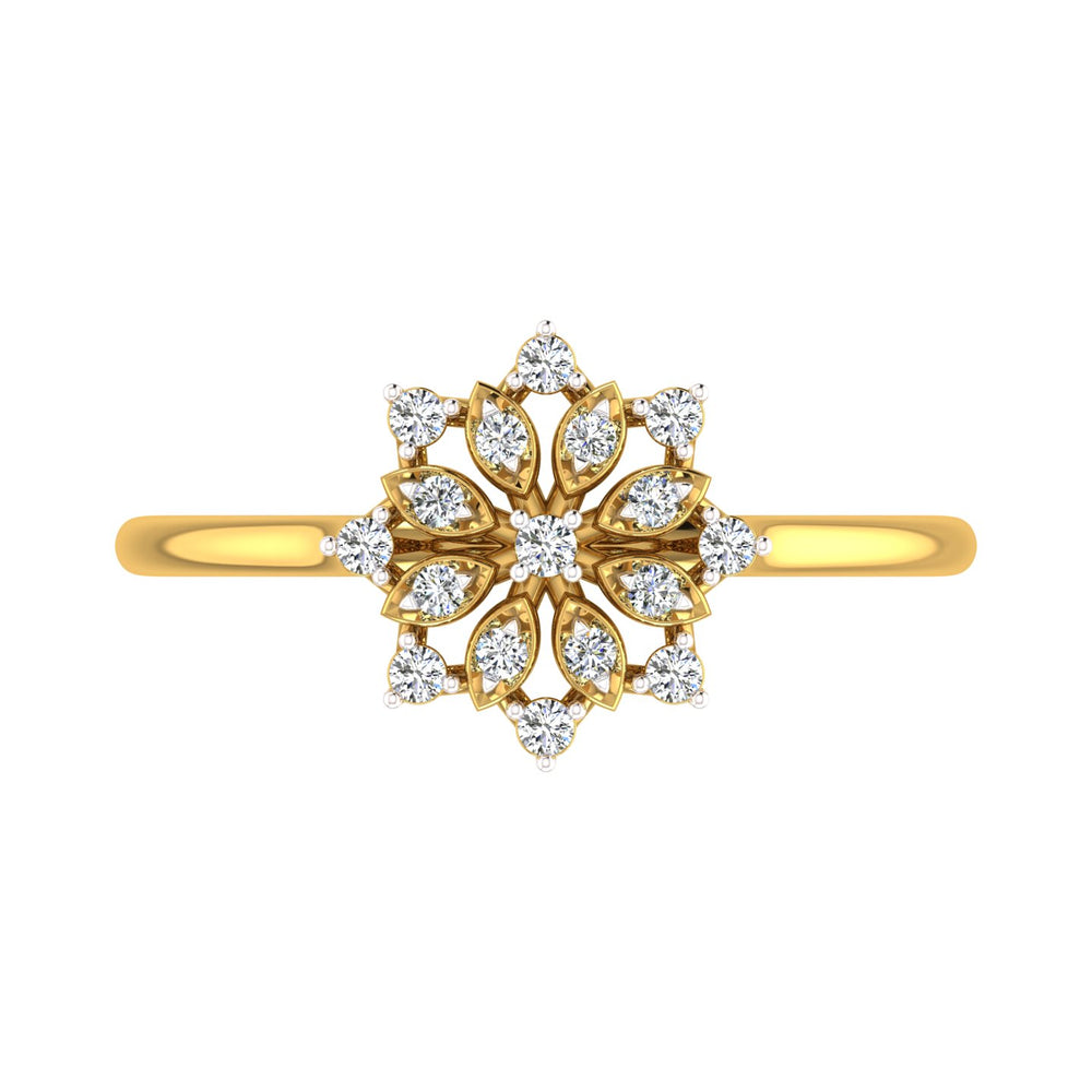 Snowflake Bloom Diamond Ring