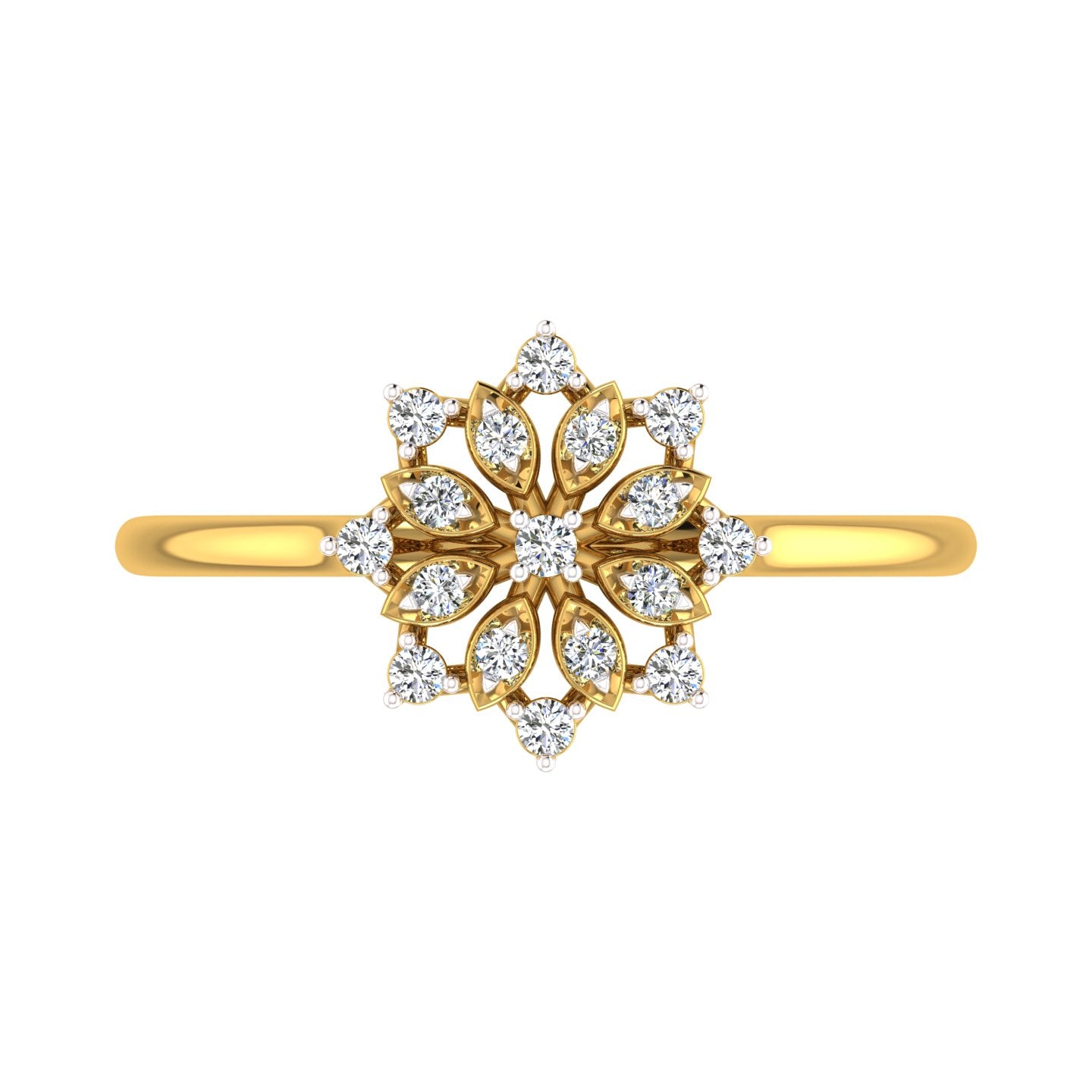 Snowflake Bloom Diamond Ring