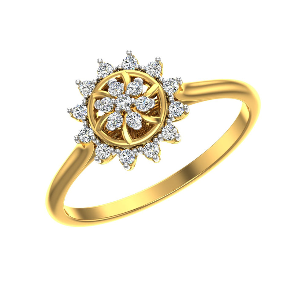 Royal Sunburst Diamond Ring