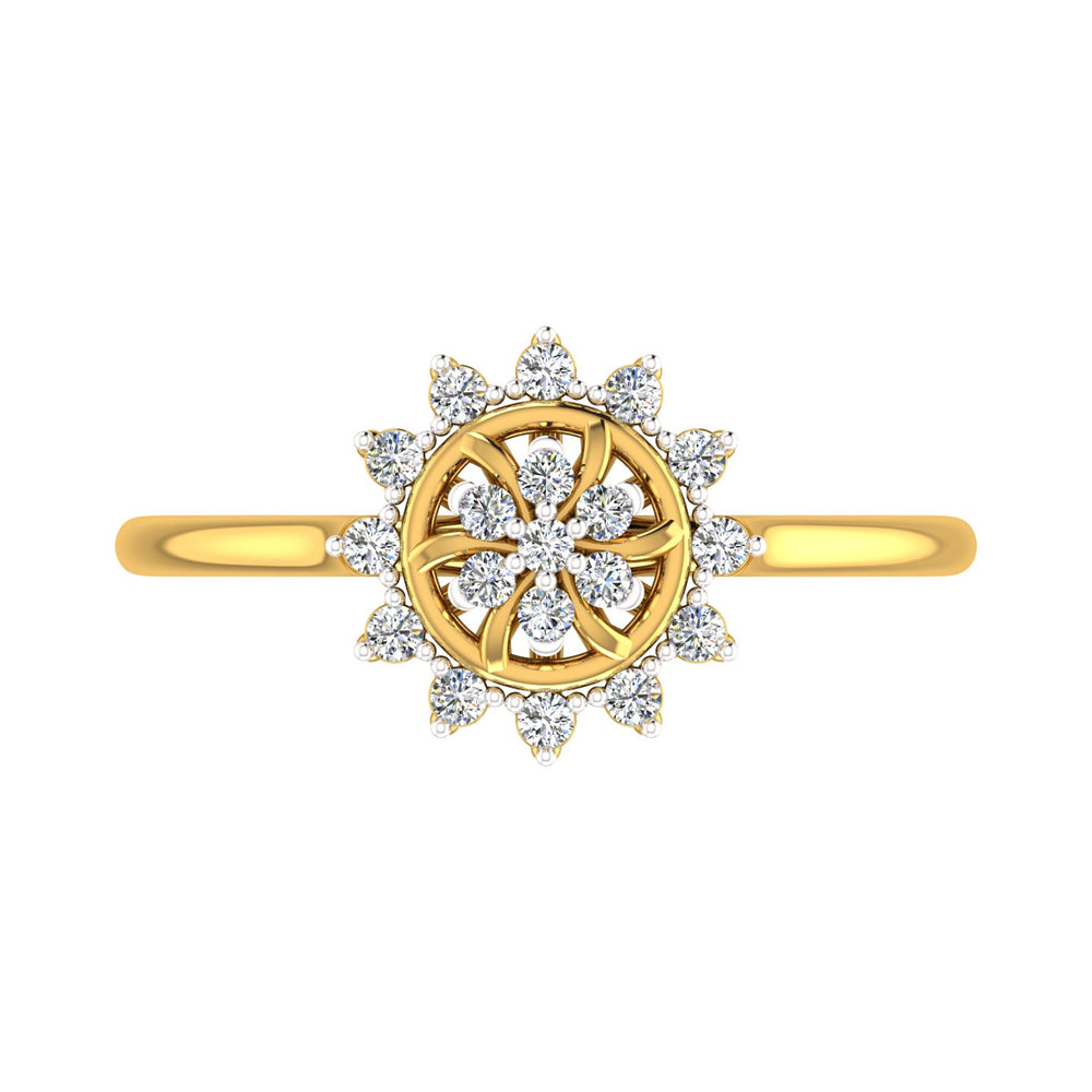 Royal Sunburst Diamond Ring
