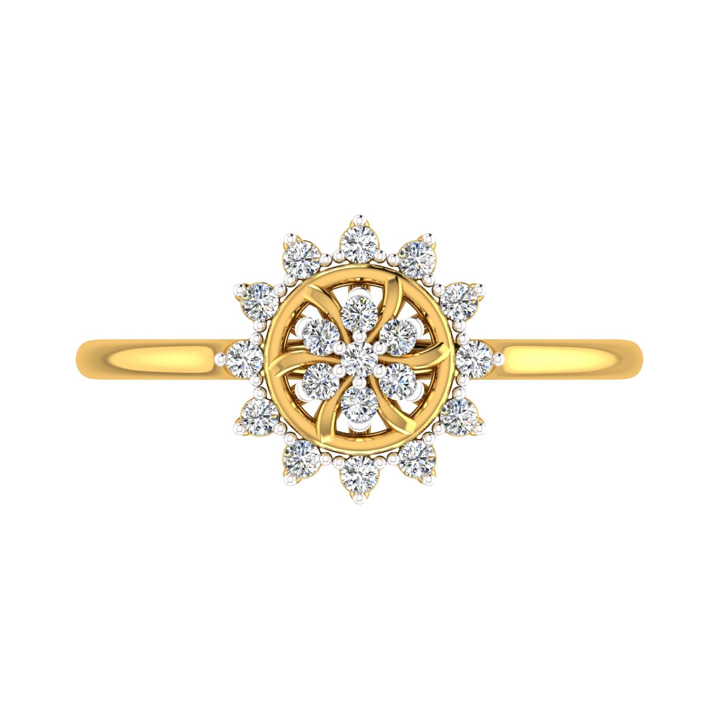 Royal Sunburst Diamond Ring