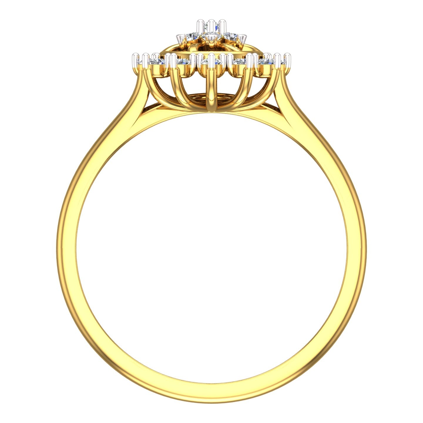 Royal Sunburst Diamond Ring