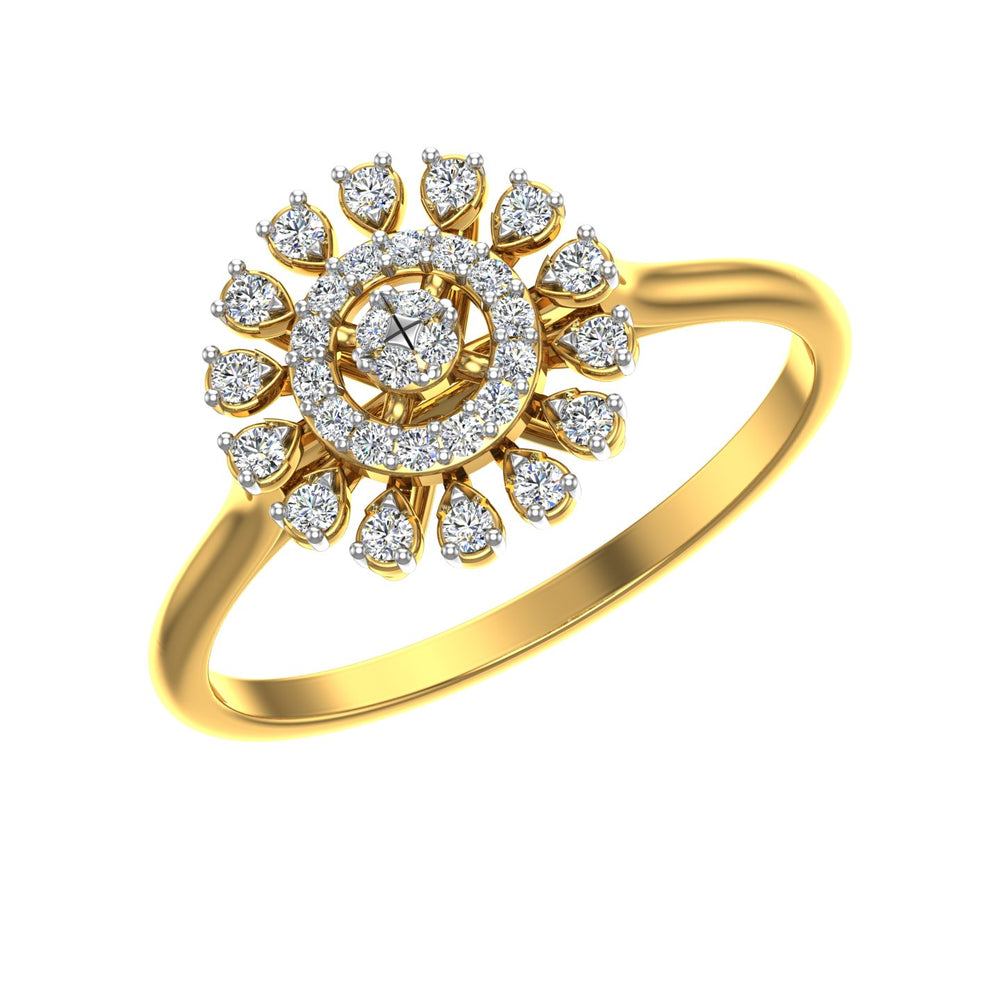 Royal Sun Halo Diamond Ring