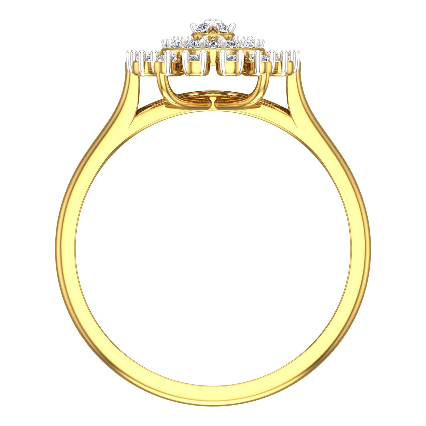 Royal Sun Halo Diamond Ring
