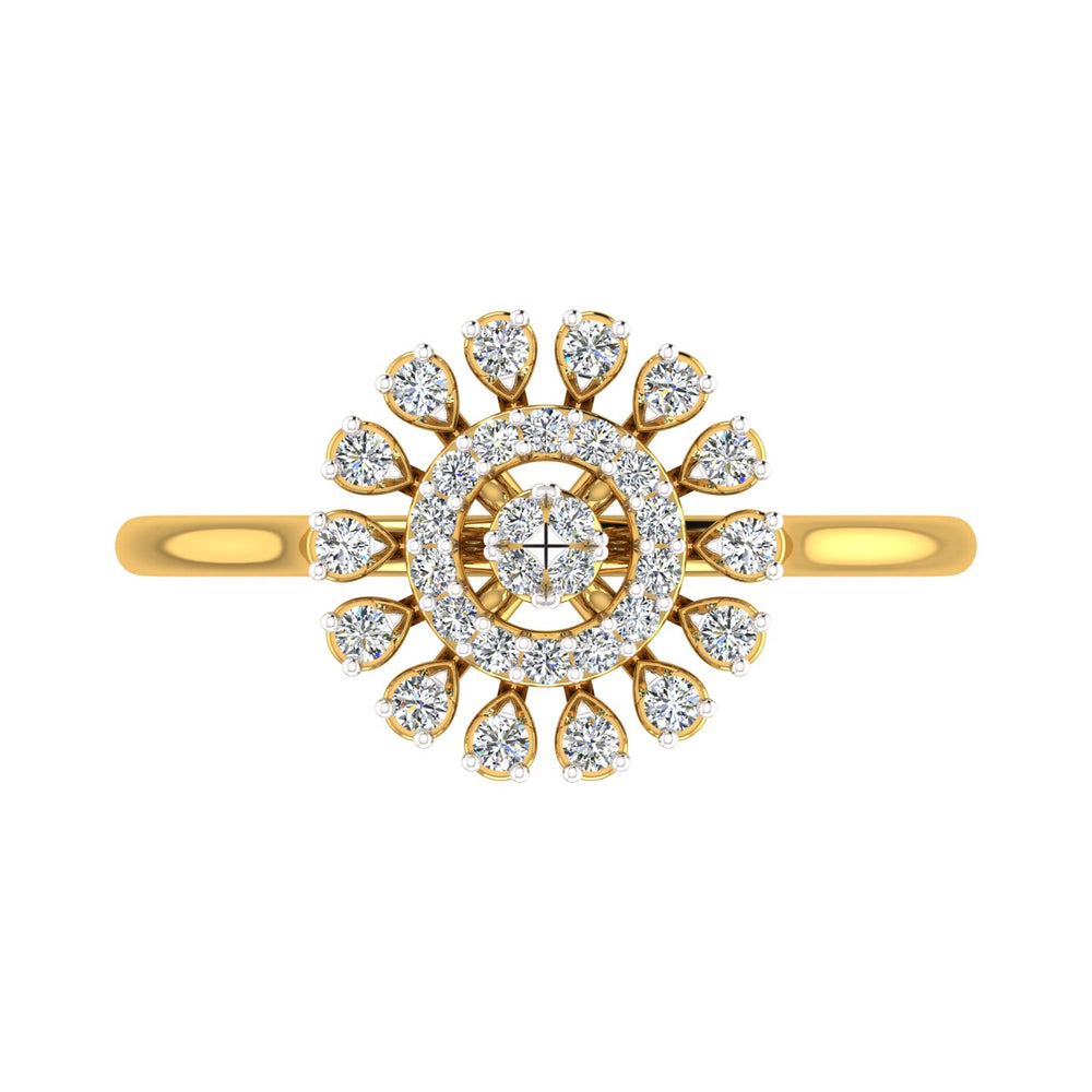 Royal Sun Halo Diamond Ring