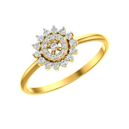 Radiant Halo Blossom Ring