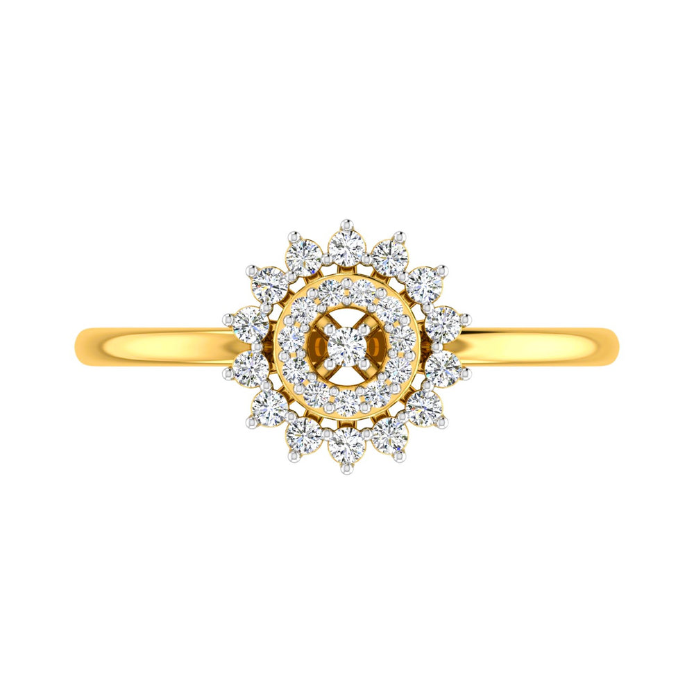 Radiant Halo Blossom Ring