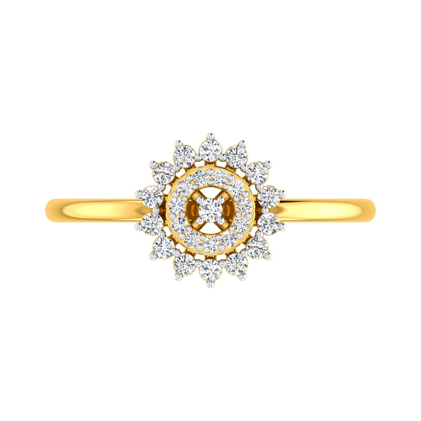 Radiant Halo Blossom Ring