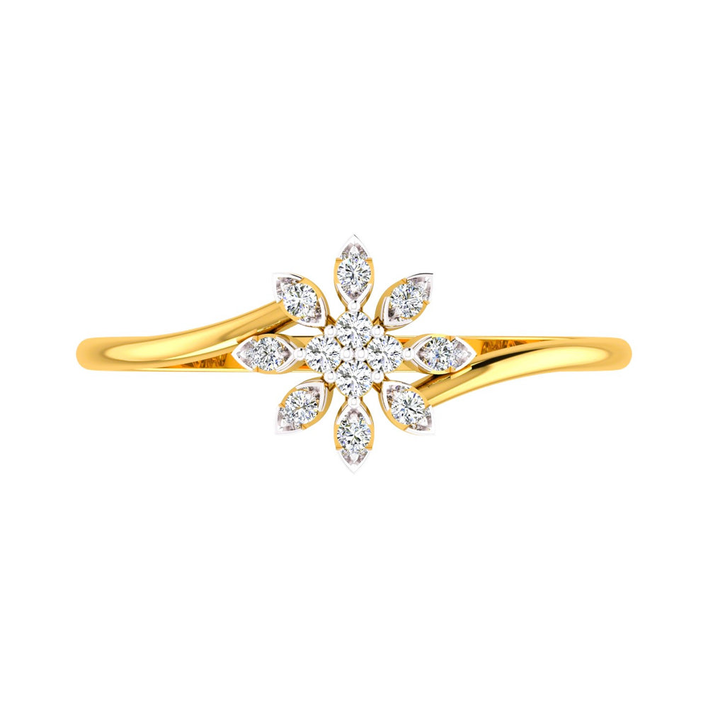 Snowflake Blossom Diamond Ring