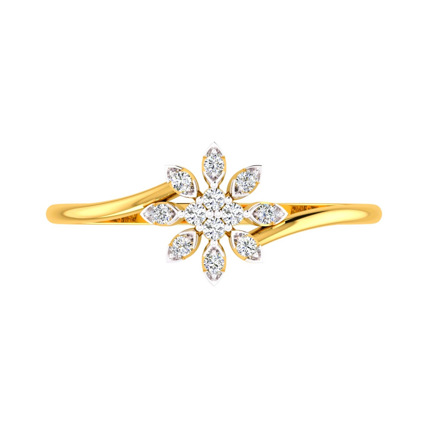 Snowflake Blossom Diamond Ring