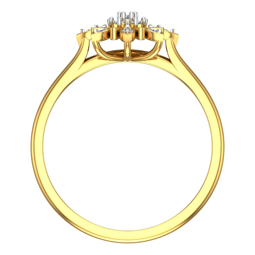 Golden Sunray Bloom Ring