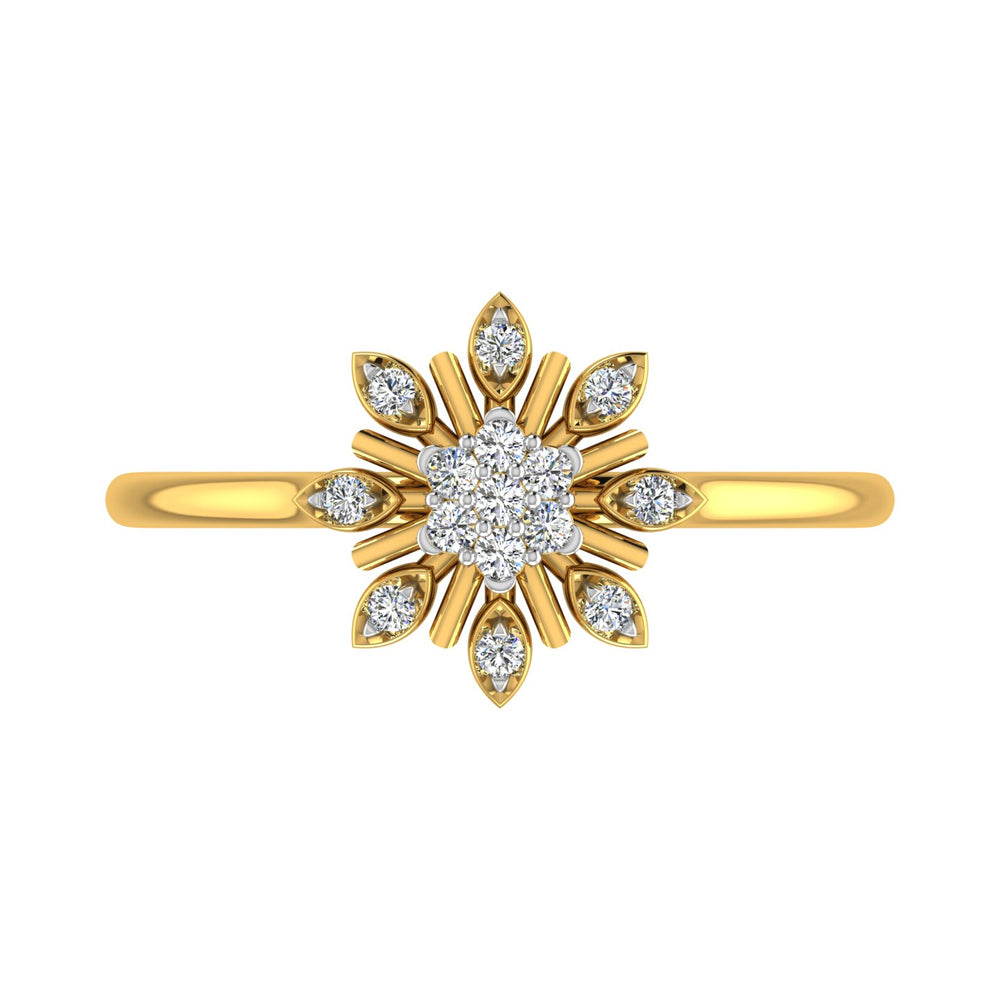Golden Sunray Bloom Ring