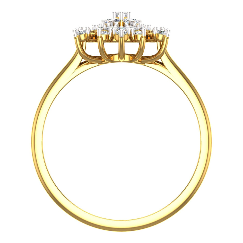 Sunburst Star Medallion Diamond Ring