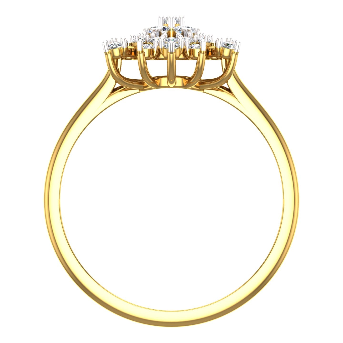 Sunburst Star Medallion Diamond Ring