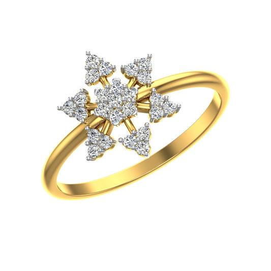 Snow Flake Diamond Ring