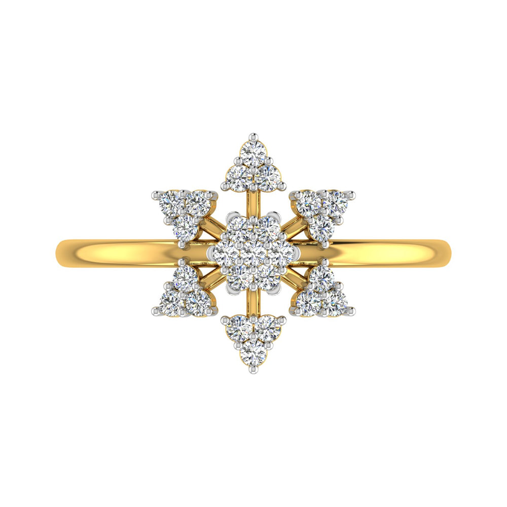 Snow Flake Diamond Ring