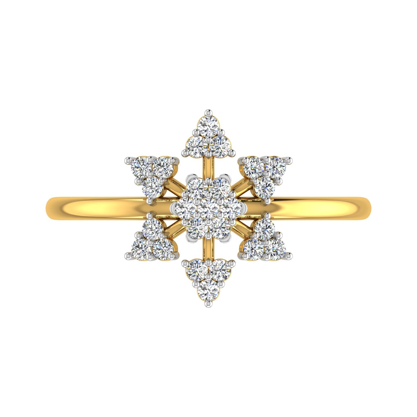 Snow Flake Diamond Ring