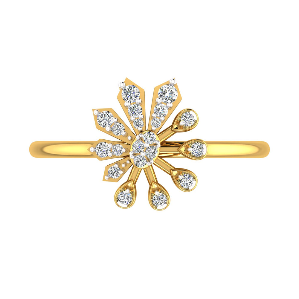 Asymmetric Starburst Cluster Diamond Ring